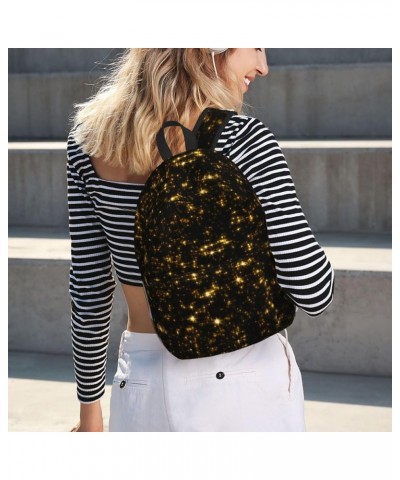 Black And Gold Wallpaper Print Unisex Canvas Backpack Cute Backpack For Travel Sports Casual Aesthetic Backpack Black Medium ...