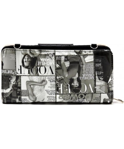 Glossy magazine cover collage cross body handbags purses clutches and wallets Michelle Obama bags (Wallet 6) $13.92 Crossbody...