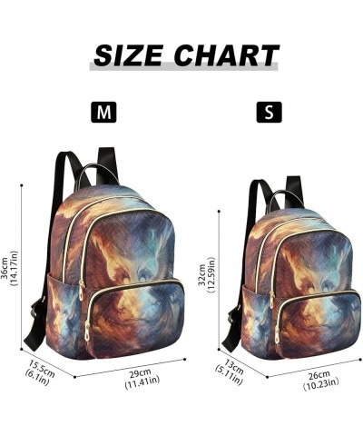 Fashion Backpack Mini Backpack Purse Casual Daily Backpack Orange White Phoenix for Travel for College Work Small $22.41 Back...