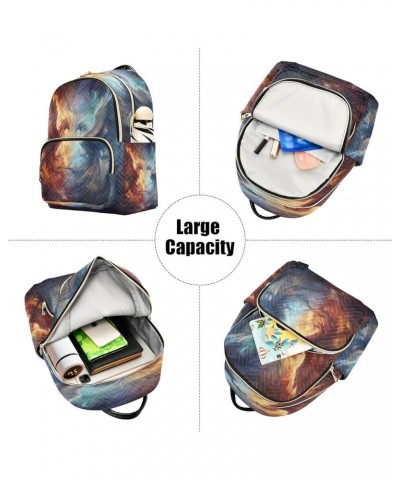 Fashion Backpack Mini Backpack Purse Casual Daily Backpack Orange White Phoenix for Travel for College Work Small $22.41 Back...