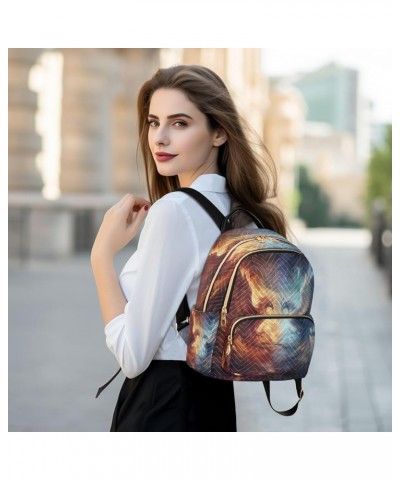 Fashion Backpack Mini Backpack Purse Casual Daily Backpack Orange White Phoenix for Travel for College Work Small $22.41 Back...