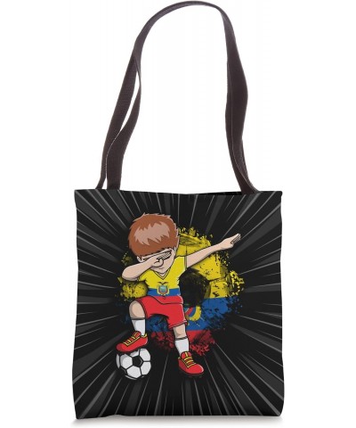 Dabbing Soccer Boy - Ecuador Jersey Ecuadorian Football Fans Tote Bag $13.94 Totes