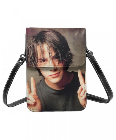 Keanu Reeves Small Cell Cell Phone Purse Clutch Handbag For Womens Female $16.11 Crossbody Bags