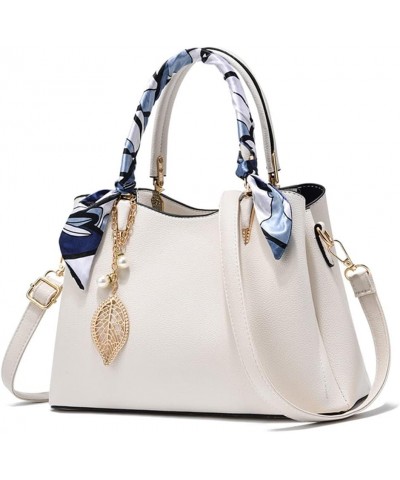 Fashion Satchel Handbag for Women Top Handle Purse Tote Ladies Elegant Shoulder Bag Casual Large Crossbody Bag (Blue) White $...