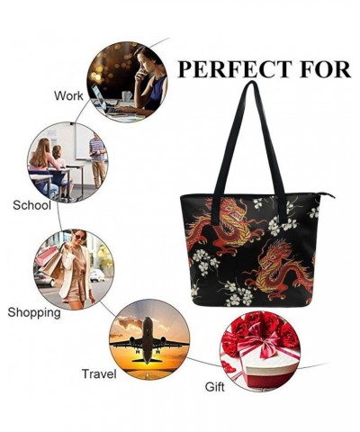 Large Capacity Work Tote Bags Leather Commuter Bag Handbags With Zipper Color277 $18.28 Shoulder Bags