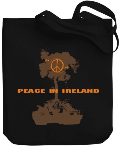 Peace in Ireland Tank Canvas Tote Bag 10.5" x 16" x 4 $18.80 Totes