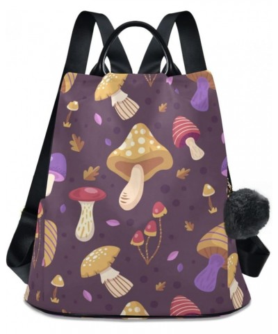 Autumn Forest Mushroom Backpack Purse for Women Travel Casual Daypack College Bookbag Work Business Ladies Shoulder Bag $19.7...