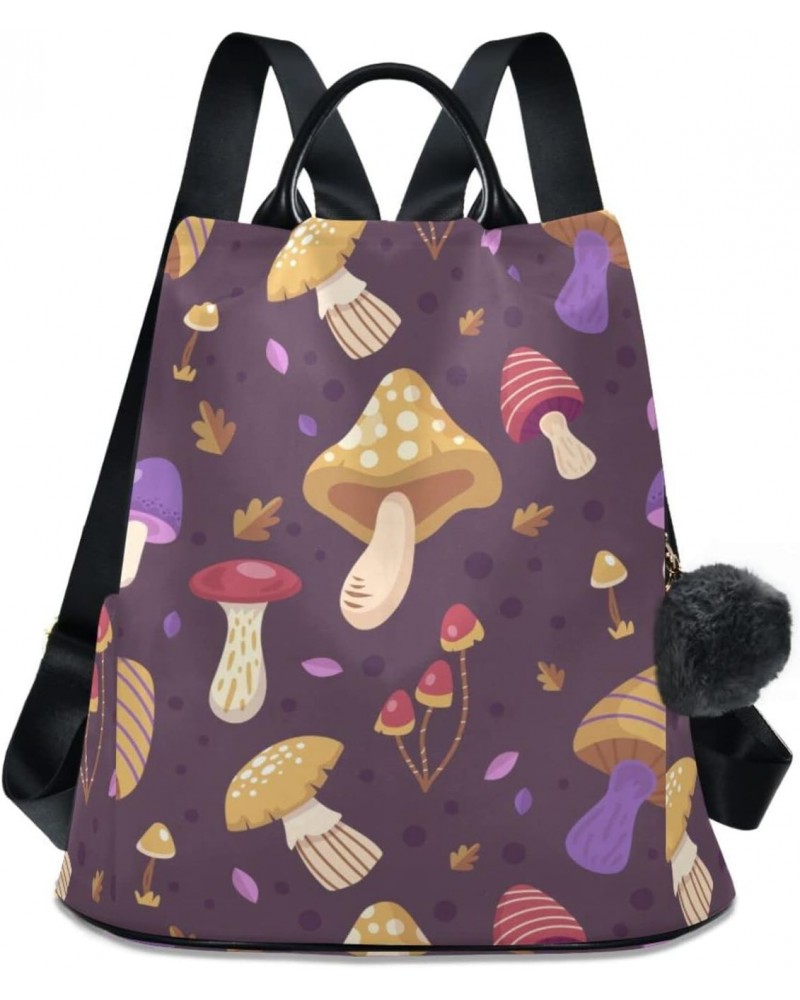 Autumn Forest Mushroom Backpack Purse for Women Travel Casual Daypack College Bookbag Work Business Ladies Shoulder Bag $19.7...