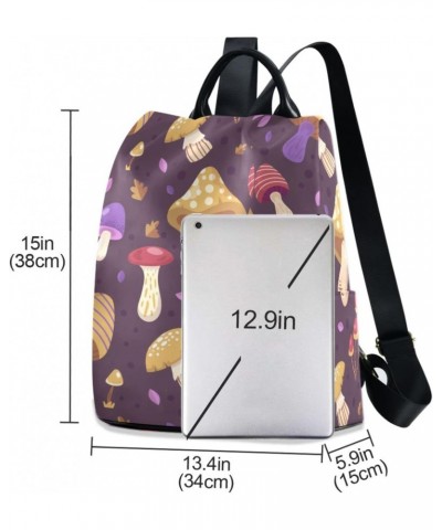 Autumn Forest Mushroom Backpack Purse for Women Travel Casual Daypack College Bookbag Work Business Ladies Shoulder Bag $19.7...