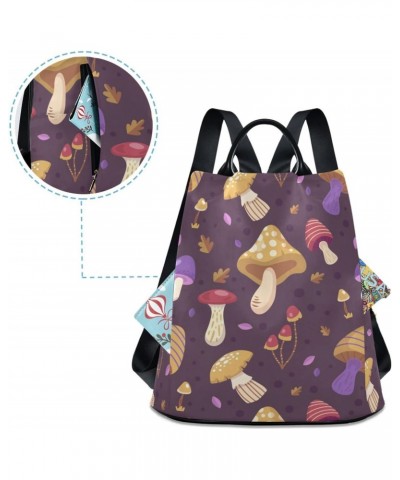 Autumn Forest Mushroom Backpack Purse for Women Travel Casual Daypack College Bookbag Work Business Ladies Shoulder Bag $19.7...