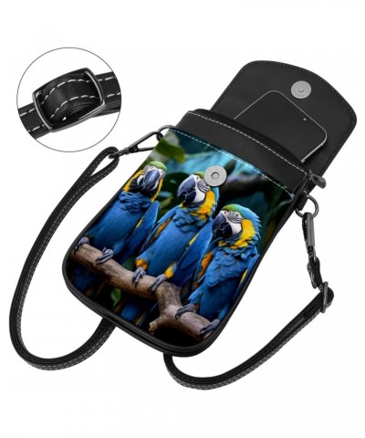 Crossbody Bags for Women,Crossbody Bag Men,Small Sling Bag,Blue Parrot Bird Tropical,Crossbody Purse $12.11 Crossbody Bags