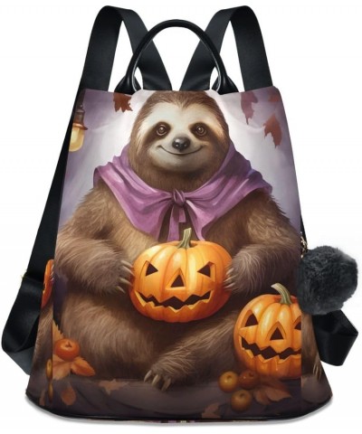 USA Flag Heart Women Backpack Purse Anti Theft Design Travel Hiking Camping Rucksack Pack Sloth Halloween Pumpkin $16.28 Back...