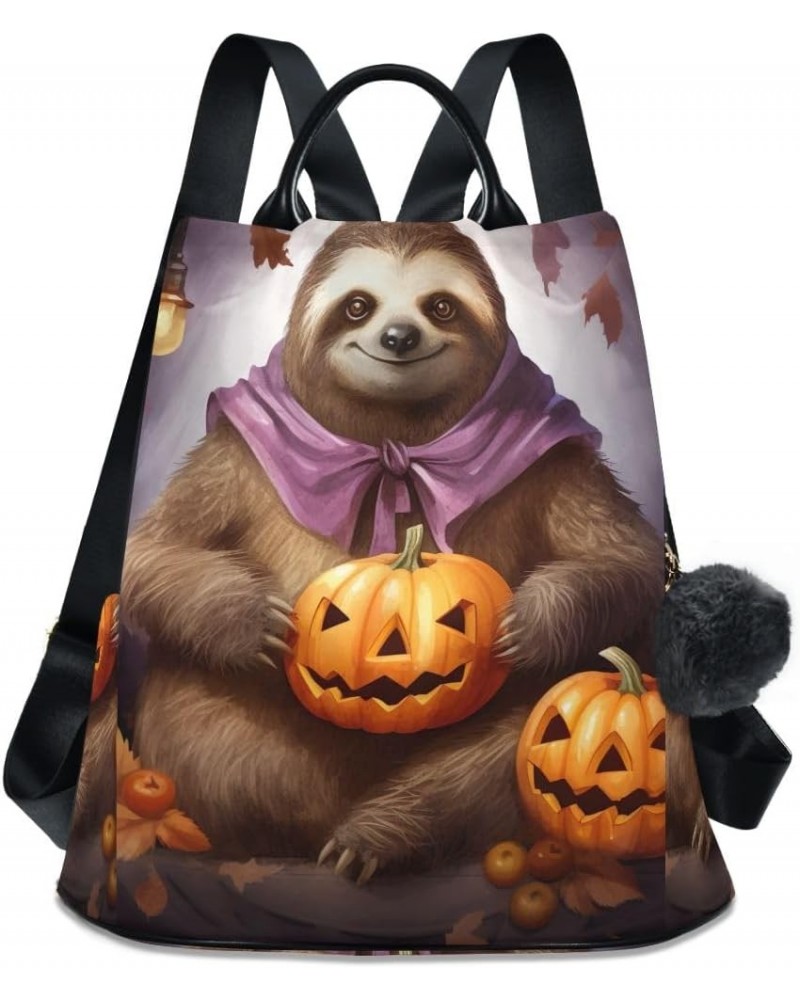 USA Flag Heart Women Backpack Purse Anti Theft Design Travel Hiking Camping Rucksack Pack Sloth Halloween Pumpkin $16.28 Back...