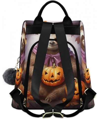 USA Flag Heart Women Backpack Purse Anti Theft Design Travel Hiking Camping Rucksack Pack Sloth Halloween Pumpkin $16.28 Back...