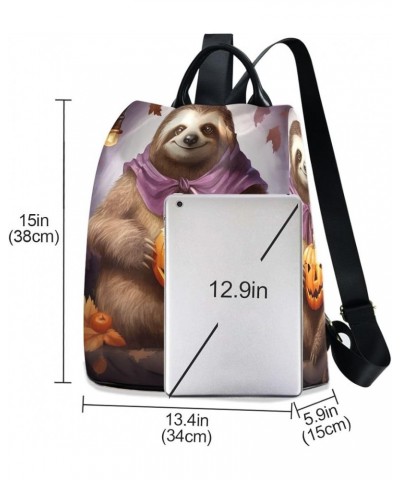 USA Flag Heart Women Backpack Purse Anti Theft Design Travel Hiking Camping Rucksack Pack Sloth Halloween Pumpkin $16.28 Back...