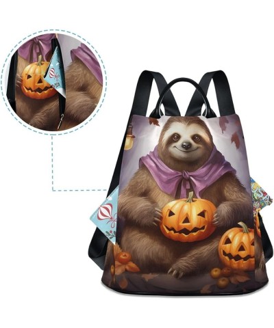 USA Flag Heart Women Backpack Purse Anti Theft Design Travel Hiking Camping Rucksack Pack Sloth Halloween Pumpkin $16.28 Back...