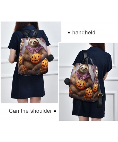 USA Flag Heart Women Backpack Purse Anti Theft Design Travel Hiking Camping Rucksack Pack Sloth Halloween Pumpkin $16.28 Back...