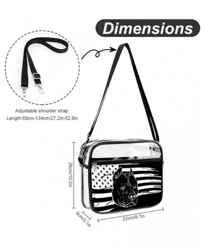 Large Fashion Shoulder Bag Transparent Crossbody Bag With Adjustable Strap Color132 $14.03 Totes