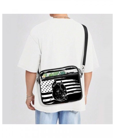 Large Fashion Shoulder Bag Transparent Crossbody Bag With Adjustable Strap Color132 $14.03 Totes