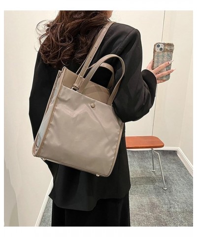 Women's Nylon Shoulder Bag Casual Handbag Hobo Bag Large Totes Lightweight Top Handle Purse for Travel Work Gray $26.34 Totes