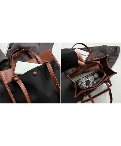 Women's Nylon Shoulder Bag Casual Handbag Hobo Bag Large Totes Lightweight Top Handle Purse for Travel Work Gray $26.34 Totes