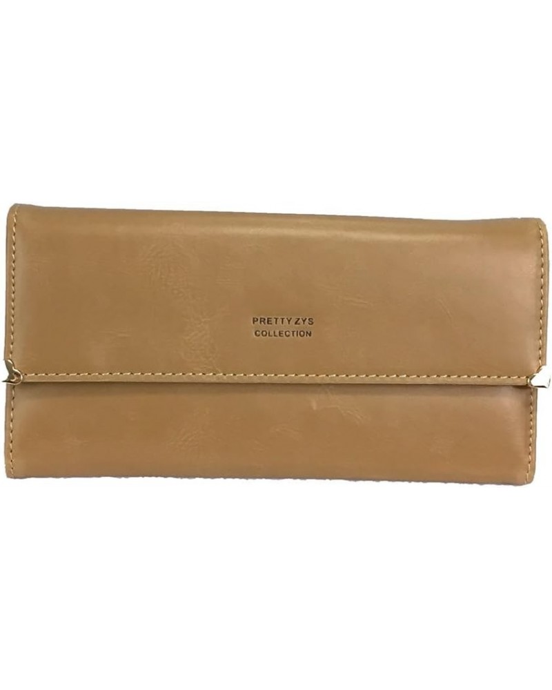 Leather Wallet with Heart Kaki $10.35 Wallets