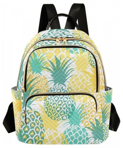 Pineapples Colorful Backpack Purse for Women, Anti Theft Backpack Small Travel Backpack Shoulder Bag Mini(10.23'' x 5.11'' x ...