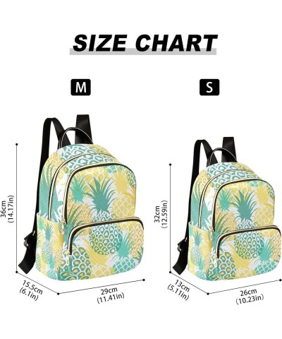 Pineapples Colorful Backpack Purse for Women, Anti Theft Backpack Small Travel Backpack Shoulder Bag Mini(10.23'' x 5.11'' x ...