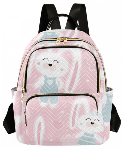 Cute Rabbits Women's Backpack Purse Fashion Travel Anti Theft Backpack Casual Daypack for Work College,S Small $17.04 Backpacks