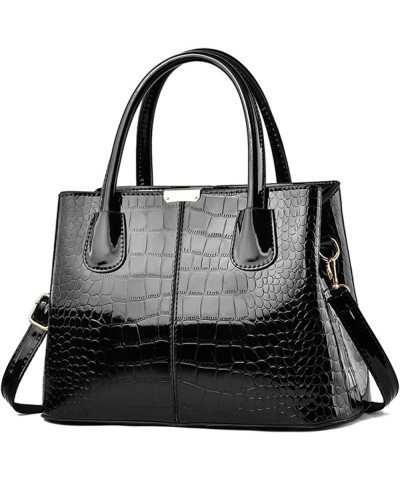 Women Classic Shoulder Bag Retro Handbags PU Leather Satchel Crossbody Bag 1-black $17.33 Totes