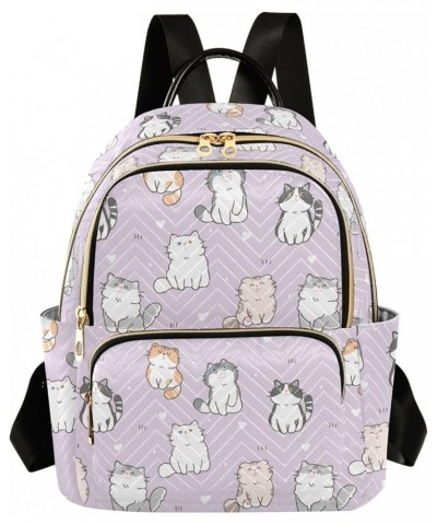 Cats Backpack Purse for Women Anti-theft Small Fashion Travel Backpack with Strap Handbag Lady Purse,S Small $15.50 Backpacks