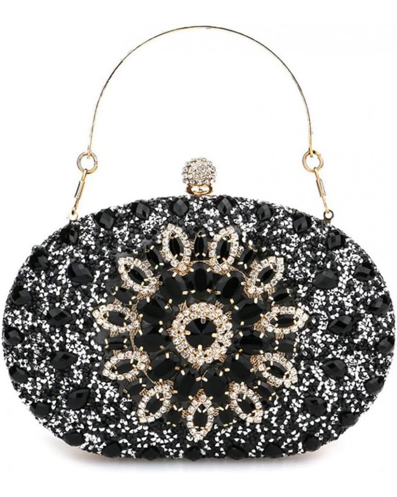 Evening Handbags for Women Sparkly Rhinestone Beaded Clutch Purses Crossbody Purses for Wedding Party Prom Black $22.54 Eveni...