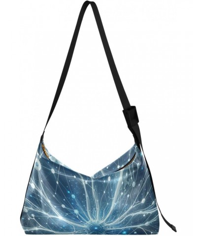 Unisex Shoulder Bag Crossbody Handbag Neurons-abstract Women Casual Hobo Bag Lightweight PU Leather Tote $23.93 Crossbody Bags