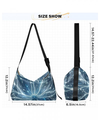 Unisex Shoulder Bag Crossbody Handbag Neurons-abstract Women Casual Hobo Bag Lightweight PU Leather Tote $23.93 Crossbody Bags