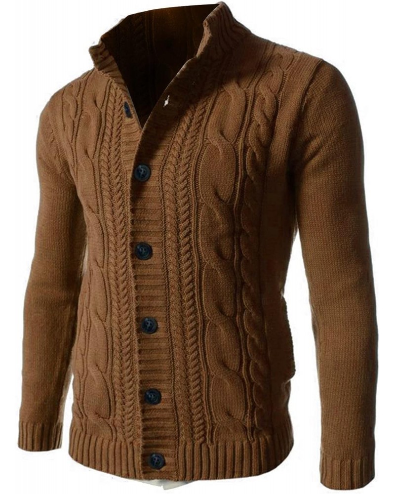 Autumn And Winter Men's Fashion Loose Cardigan Warm Lapel Hooded Jacket Sweater Knitted Coat $15.79 Hobo Bags