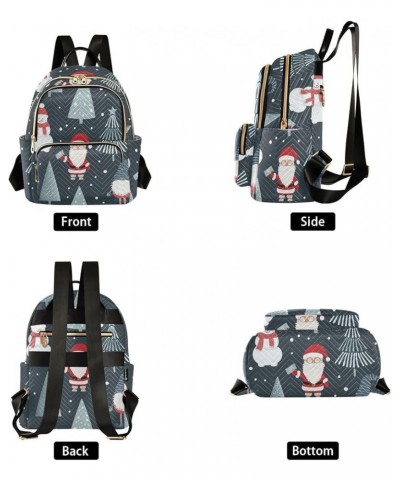 Santa Claus Christmas Snowman Fashion Travel Backpack for Women Multi Pockets Lightweight Purse for Women-S Multicolor Small ...