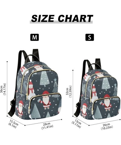 Santa Claus Christmas Snowman Fashion Travel Backpack for Women Multi Pockets Lightweight Purse for Women-S Multicolor Small ...