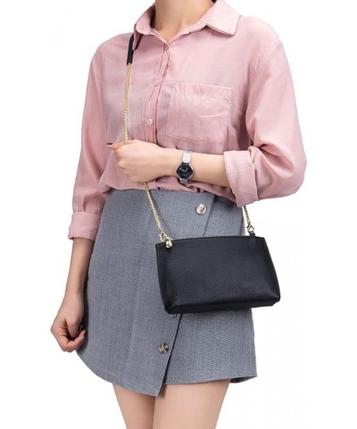 Leather Crossbody bags for Women Small Casual Travel Shoulder Handbag Purses (Black) Pink Purple $17.00 Shoulder Bags