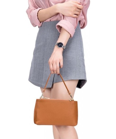 Leather Crossbody bags for Women Small Casual Travel Shoulder Handbag Purses (Black) Pink Purple $17.00 Shoulder Bags