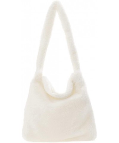 Shoulr Bags for Women P Tote Unrarm Bags t Fluffy Casl Shoulr s 02-white $11.04 Totes