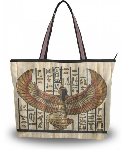 QMXO Ethnic Egyptian Parchment Handbags and Purse for Women Tote Bag Large Capacity Top Handle Shopper Shoulder Bag $9.20 Totes