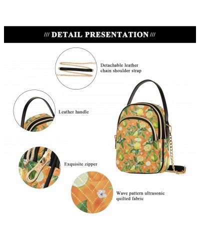 Yellow Lemon Orange Small Crossbody Bags for Women Adjustable Strap Purses Travel Handbags 20855602 $13.00 Crossbody Bags