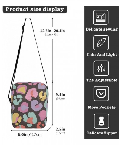 Unisex Crossbody Bag, Animal Pattern Durable Sling Side Shoulder bags for men women, One Size Rainbow Animal Skin Print $14.3...