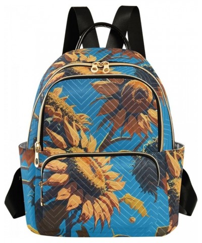 Medium Fashion Backpack for Women Sunflower Sunny Day Print Ladies Travel Daypack Aesthetic Shoulder Bag 11.4×6.1×14.1 IN $19...