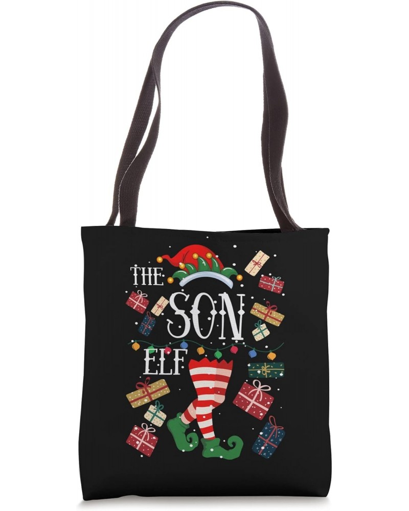 Son Elf Matching Family Group Christmas Pajama Tote Bag $10.92 Totes