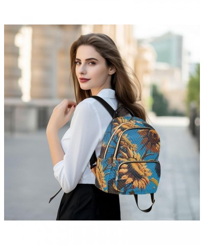 Medium Fashion Backpack for Women Sunflower Sunny Day Print Ladies Travel Daypack Aesthetic Shoulder Bag 11.4×6.1×14.1 IN $19...