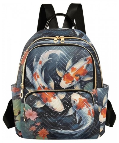 Three Carp Lotus Pond Fashion Travel Backpack for Women Multi Pockets Lightweight Purse for Women-S Multicolor Medium $15.19 ...