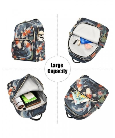 Three Carp Lotus Pond Fashion Travel Backpack for Women Multi Pockets Lightweight Purse for Women-S Multicolor Medium $15.19 ...