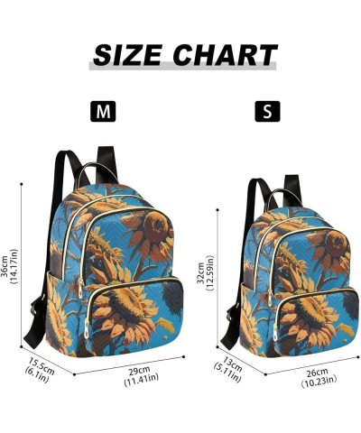 Medium Fashion Backpack for Women Sunflower Sunny Day Print Ladies Travel Daypack Aesthetic Shoulder Bag 11.4×6.1×14.1 IN $19...