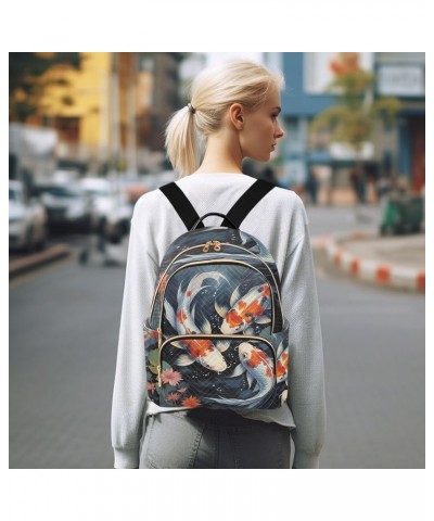 Three Carp Lotus Pond Fashion Travel Backpack for Women Multi Pockets Lightweight Purse for Women-S Multicolor Medium $15.19 ...